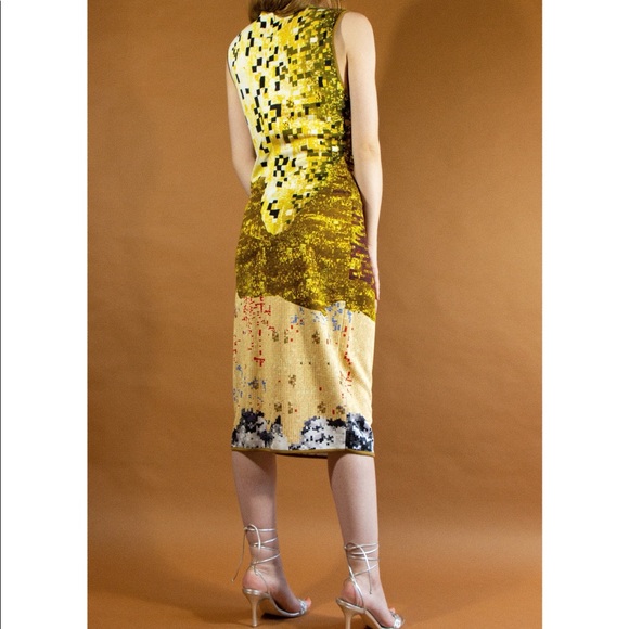 Givenchy abstract pixel print bodycon dress. - Picture 3 of 5